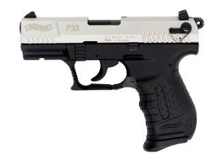 smith and wesson walther p22 with six inch barrel and laser sight